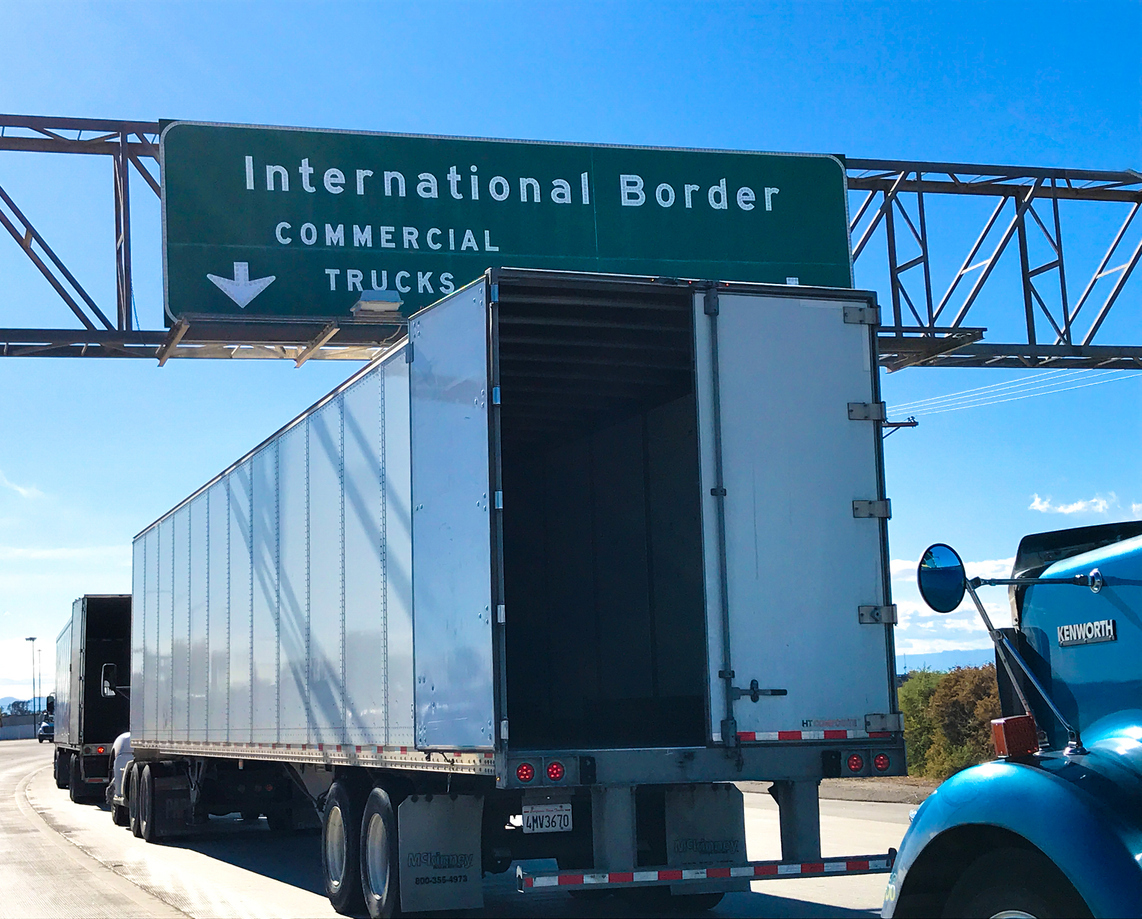 Truck Crossing Border